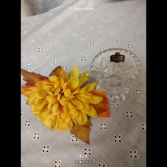 Vintage kristal bud base - Picture 2 of 5